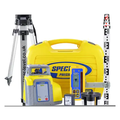 Spectra Precision LL300N Laser Level Kit HL450 Detector Tripod & Staff