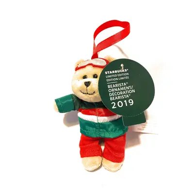 Starbucks 160th Edition Bearista Ski Bear Christmas Tree Ornament