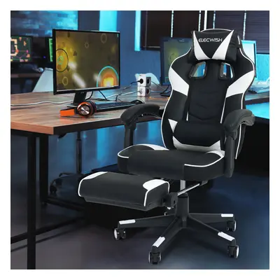 (White) Executive Computer Gaming Chair Office Recliner UK