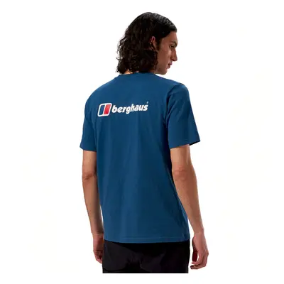 (L, Murky Marine) Berghaus Mens Organic Front & Back Logo Cotton T-Shirt Tee Top