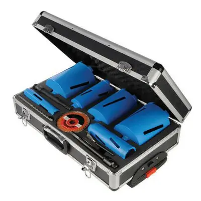 6 Piece 38mm 127mm Comprehensive Diamond Core Drill Kit Lockable Case