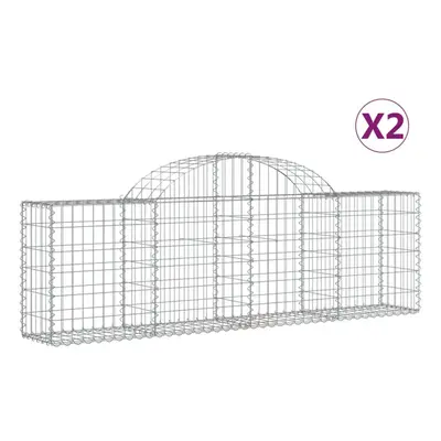 (200 x x 60/80 cm/ pcs) vidaXL Arched Gabion Basket Stone Basket Gabion Retaining Wall Galvanise