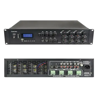 1600W Stereo Bluetooth Amplifier | 8x 200W Channel Multi Zone HiFi Matrix Mixer