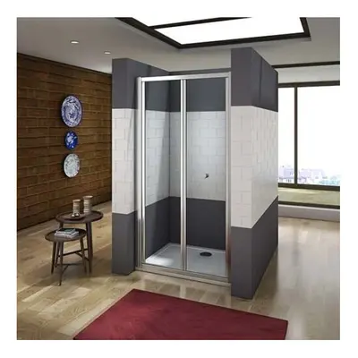 Bi fold Door Shower Enclosure 760X1850mm Walk In 5mm Safety Glass