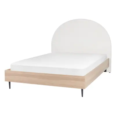 Bed MILLAY x cm (EU Double) Fabric Off-White