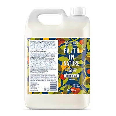 Faith In Nature Natural Grapefruit and Orange Body Wash, Invigorating, Vegan and Cruelty Free, N