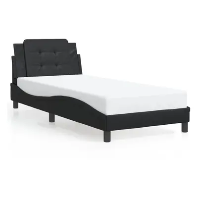 (black, x cm) vidaXL Bed Frame with Headboard Bed Black and White 120x200 cm Faux Leather