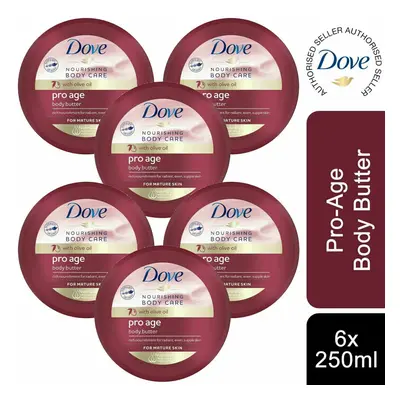 6 pack Dove Nourishing Secrets Visible Glow Pro Age body butter 250ml