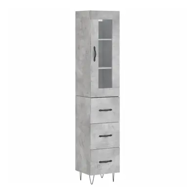 (concrete grey, drawers) vidaXL Highboard Sideboard Storage Cabinet Home Side Cabinet Engineered