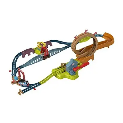 Fisher-Price Thomas & Friends Launch & Loop Maintenance Yard toy train and track set with motori