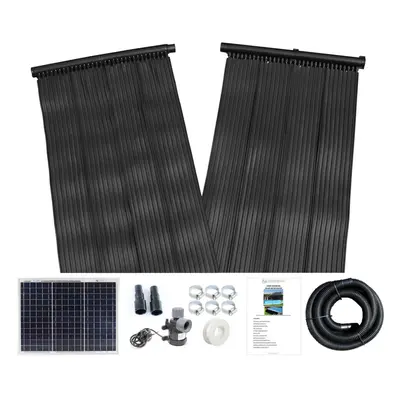 (20w Panel + Mat) 0.66 x 6.05m Swimming Pool Hot Water Heater Mat, Solar Panel & Pump Kit Kids F