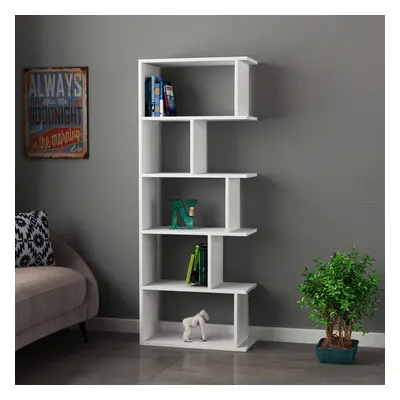 FWStyle Modern Design Bookshelf Shelving Unit Matt White Scratch Resistant