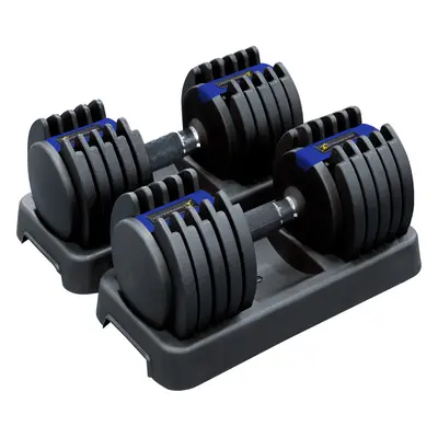 Strongology Predator Home Fitness Adjustable Smart Pair Dumbbells up to kg Training Weights in B