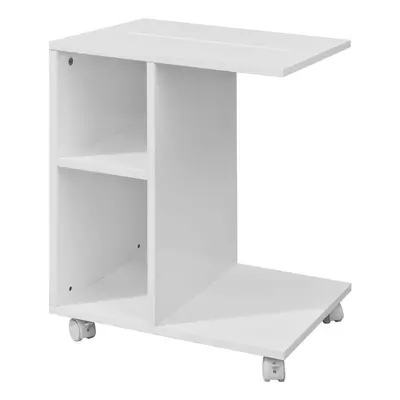 SoBuyÂ® FBT48-W, Side Table End Table Coffee Table on Wheels, White