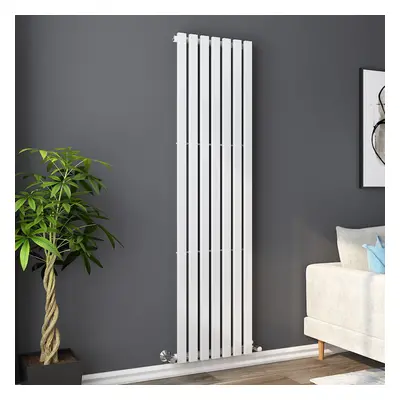 Lulea x 480mm White Single Rectangular Panel Vertical Radiator