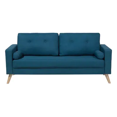 2 Seater Fabric Sofa Blue KALMAR