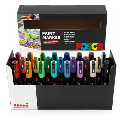 POSCA - PC-3M - Paint Marker Art Pens - 0.9-1.3mm - Deskset of Colours