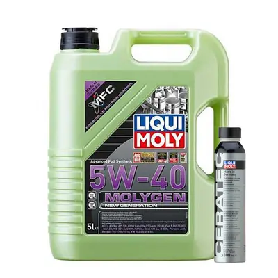 Liqui Moly MOLYGEN 5W-40 ACEA A3/B4 VW BMW AUDI PORSCHE 5L + CERA TEC - 300ml