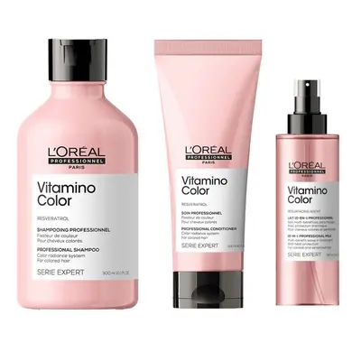 L'Oreal Serie Expert Vitamino Color - Shampoo 300ml - Conditioner 200ml - Leave In Treatment 190