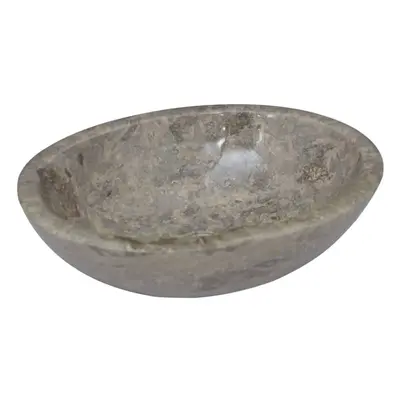 vidaXL Sink Grey 53x40x15 cm Marble Natural Stone Basin Washroom Bathroom