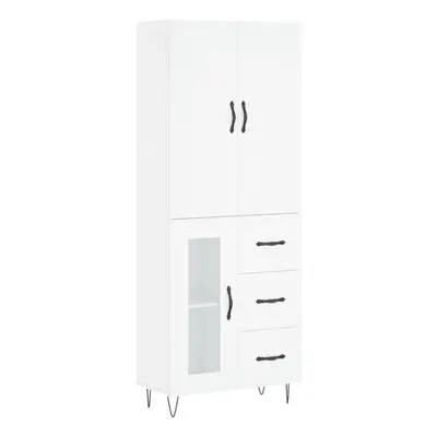 (white, glass door drawers) vidaXL Highboard Sideboard Storage Cabinet Home Side Cabinet Enginee