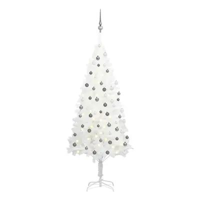 vidaXL Artificial Pre-lit Christmas Tree with Ball Set Artificial Tree White