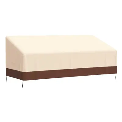 (204 x x 48/73 cm) vidaXL 3-Seater Bench Cover Outdoor Patio Bench Seat Cover Beige 600D Oxford