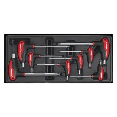 Tool Tray with T-Handle Ball-End Hex Key Set 8pc