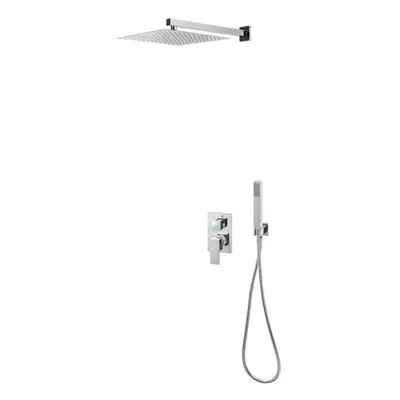 vidaXL Shower System Stainless Steel Silver Bathroom Bathtub Shower Set