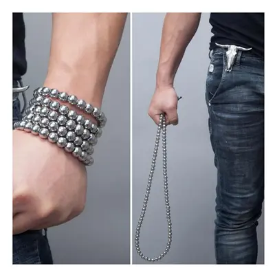 Outdoor Self defense Titanium Steel Bracelet Personal Protection Steel Ball Self-defense Tactica