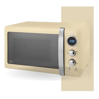 Retro LED Digital Microwave Cream, 20L, 800W, Power Levels Including Defrost Setting, SM22030LCN