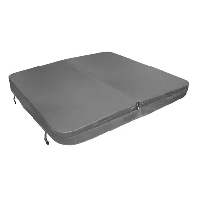 Hot Tub Cover Spa Lid 2.1 x 2.1m Square Grey Hard Top Weatherproof Leather