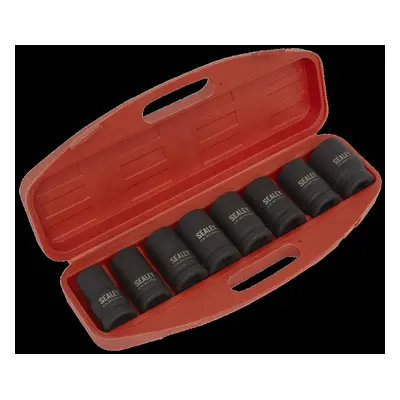 Impact Socket Set 8pc Deep 1"Sq Drive - Metric