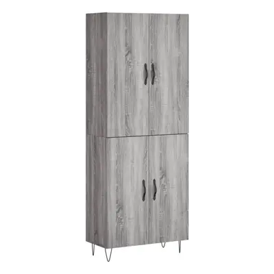 (grey sonoma, doors) vidaXL Highboard Sideboard Storage Cabinet Home Side Cabinet Engineered Woo