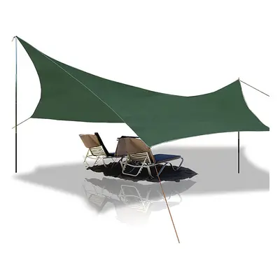 275*275CM Camping Tarp Made Of 420D Oxford Cloth Sunshade UV Protection Lightweight Shelters Wit