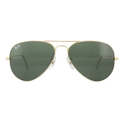 Ray-Ban Sunglasses Aviator W3234 Gold Green G-15 Small 55mm