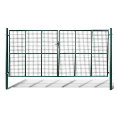 vidaXL Mesh Garden Gate 415x225cm Outdoor Patio Fencing Barrier Edging Door