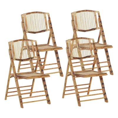 Set of Dining Chairs TRENTOR Bamboo Wood Natural