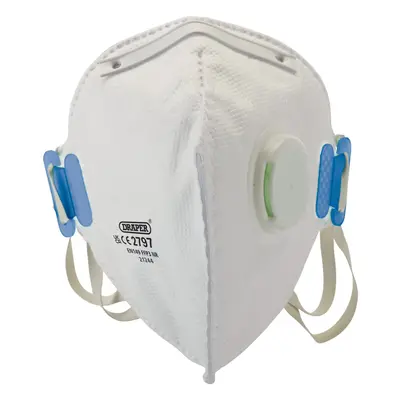 Draper FFP3 FOLD FLAT DUST MASK BOX10 FPP3 NR Vertical Fold Flat Face Masks with Valve (Pack of 