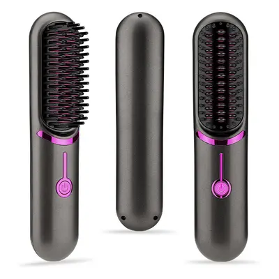 Hair Straightener Brush Wireless Hair Straightener Comb Mini Travel Electric Hair Combs