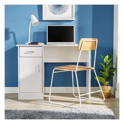 Home Source Tyler Drawer Office PC Computer Storage Desk - White