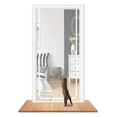 Door Fits Door Size 90cm X 210cm, Thickened Heavy Duty Pet Screen Door For Dogs Cats Mosquitos, 