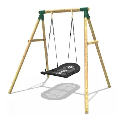 Rebo Boat Swing Seat Wooden Garden Swing Set - Green