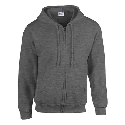 (3XL, Dark Heather) Gildan Mens Heavy Blend Full Zip Hoodie