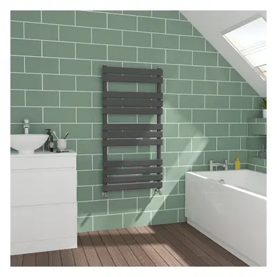 WarmeHaus Flat Panel Sand Grey Towel Radiator Bathroom Heated Towel Rail 1200x600mm