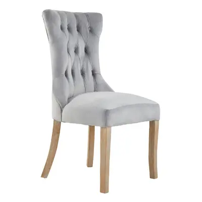 Premier Housewares Kensington Townhouse Grey Buttoned Dining Chair