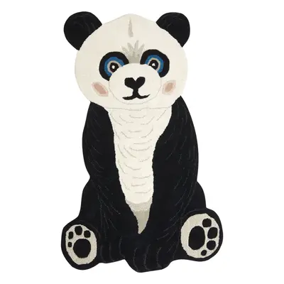 Wool Kids Rug Panda x cm Black and White JINGJING