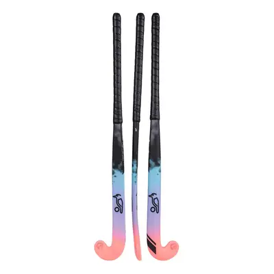 (37.5in, Black/Multicoloured) Kookaburra Risk L-Bow Hockey Stick