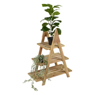 3 Tier Wooden Stairs Standing Shelving Flower Plant Decoration Display Rack