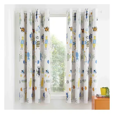 Bug Tastic Eyelet Curtains Yellow 66" x 72"